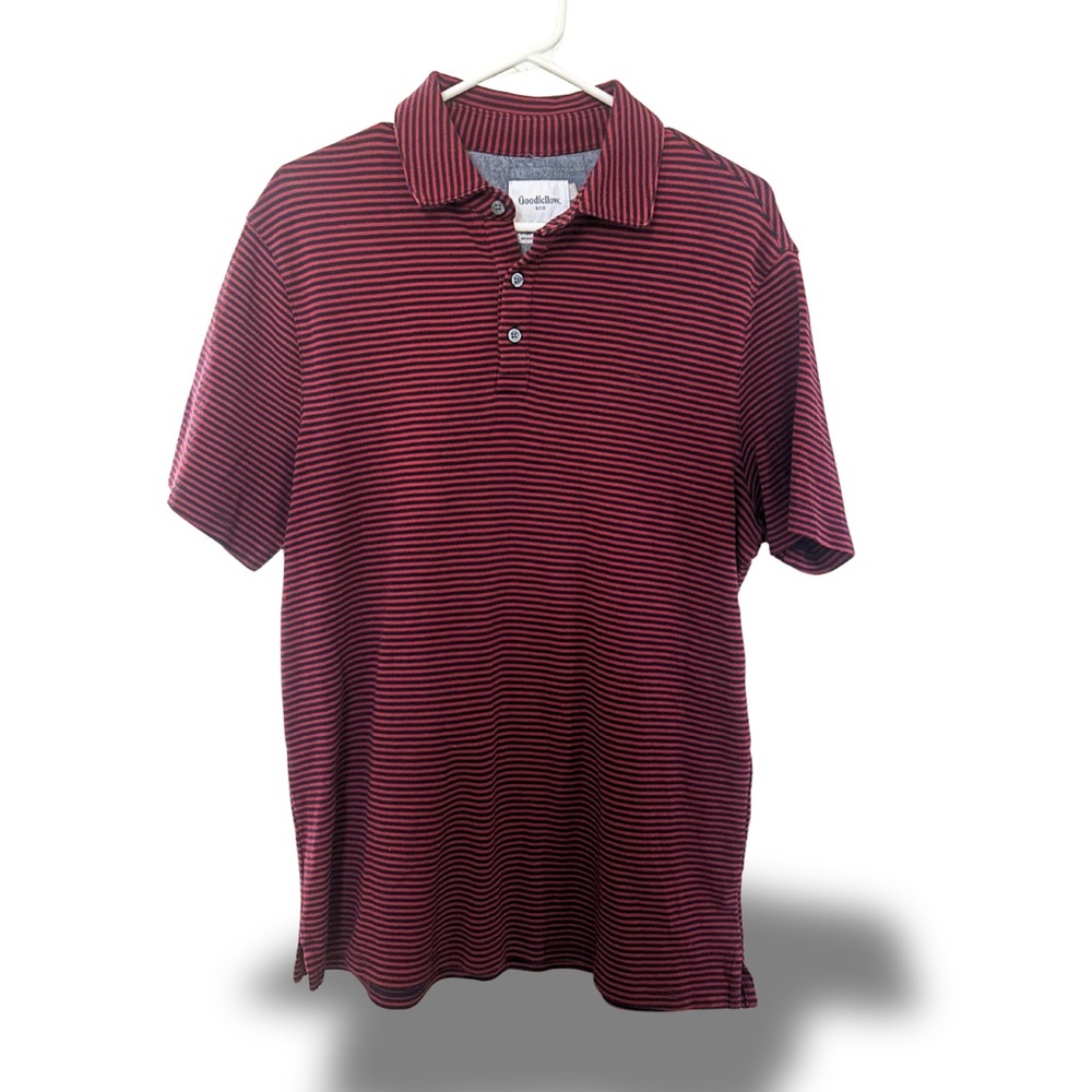 Red Black Striped Polo Shirt Fraternity Georgia Bulldogs Golf UGA Men's Tailgate